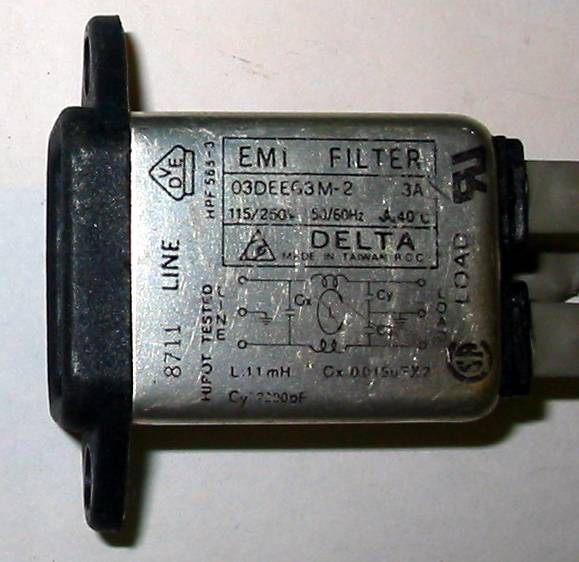 connector:03DEEG3M-2 Delta Power noise filter