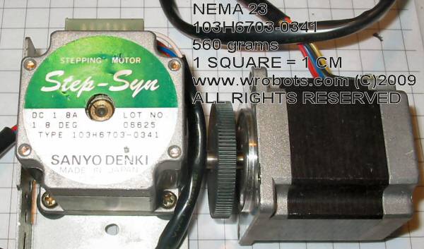 motor:103H6703-0341 Step-Syn Sanyo Denki High torque stepper with metal gear