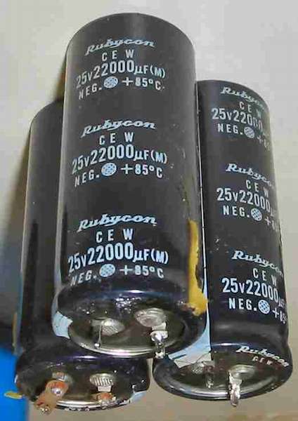capacitor:22000uf25v85c-rubicon Rubycon Snap in electrolytic capacitor