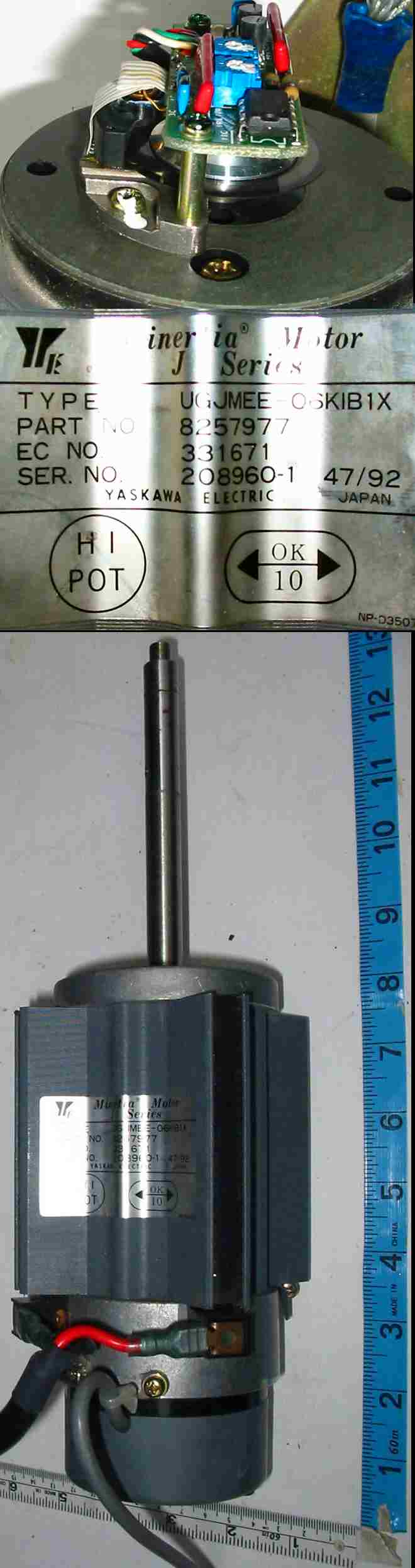 motor:UGJMEE-06KIB1X_825797 Minertia Yaskawa Electric J series DC Servo